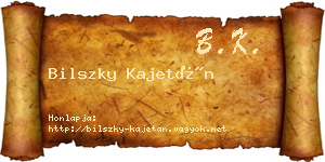 Bilszky Kajetán névjegykártya